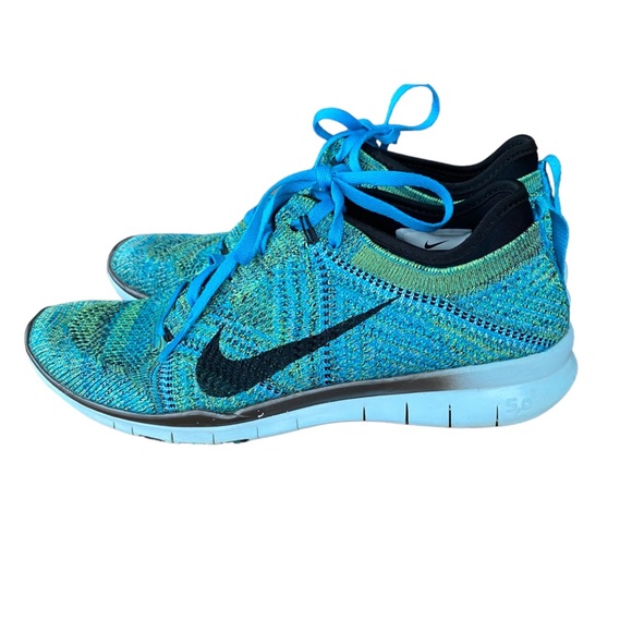 Nike Shoes - Nike Free 5.0 TR FlyKnit Blue Green Women’s Running Shoes #718785-402 Size 8